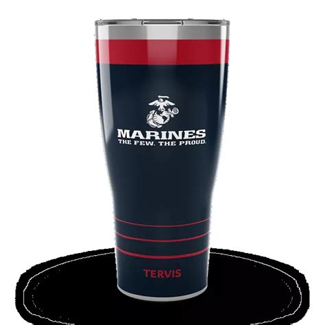 Marines The Few The Proud 30 Oz Stainless Tumbler Slider Lid Tervis