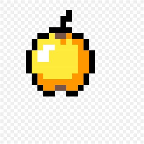 Minecraft Golden Apple Pixel Art Item Video Games Png