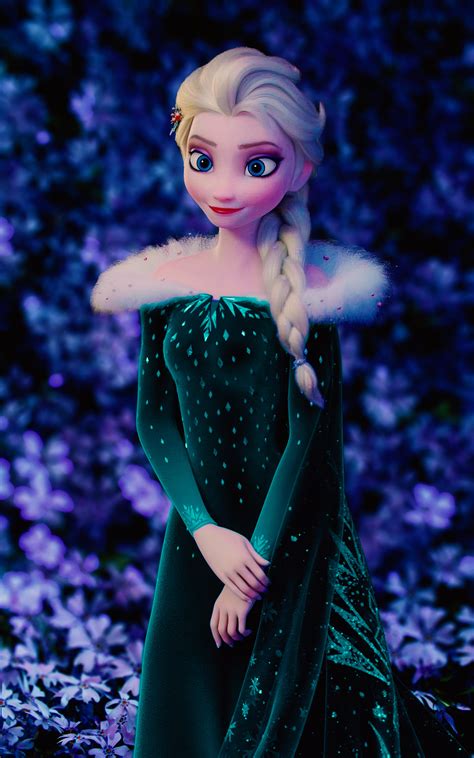 Elsa in flower garden (OC) : r/Frozen