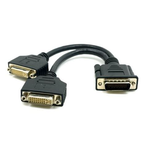 Hp Dms 59 Male To Dual Dvi Female Y Splitter Adapter Cable