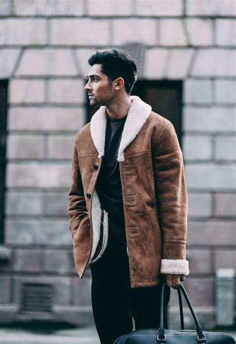 Shearling Coat From Reiss With Images Mens Winter Fashion Winter