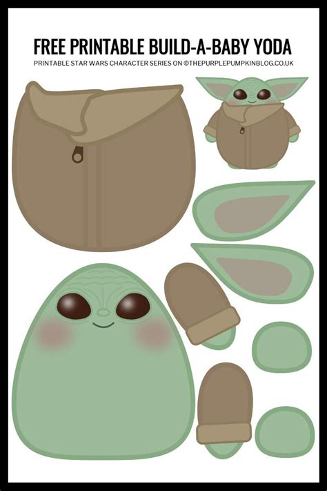 1920 yoda ears 3d models. Build A Baby Yoda Free Printable! | Paper Baby Yoda Template