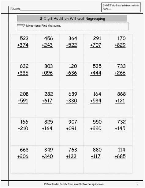 ️vertical Addition And Subtraction Worksheets Free Download