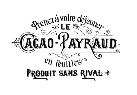 No shipping and delivery are pending! Transfer Printable - French Chocolate - Cacao! - The ...