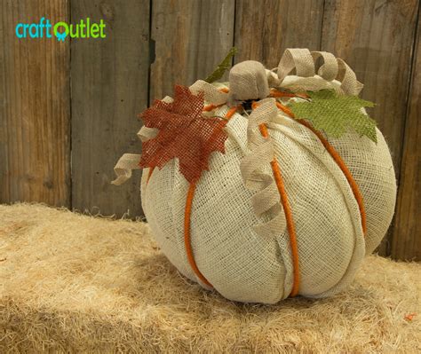 Burlap Pumpkin Diy Craft Outlet Inspiration