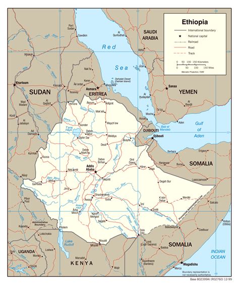 Detailed Political Map Of Ethiopia Ethiopia Detailed Political Map