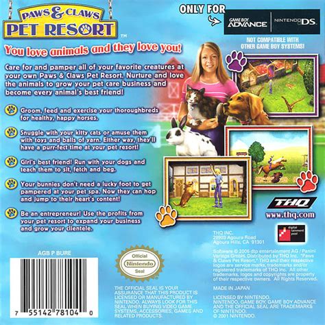 Students, senior and military discounts. Paws & Claws: Pet Resort Box Shot for Game Boy Advance ...