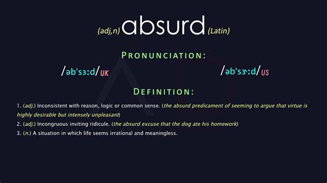 Absurd Meaning And Pronunciation Audio Dictionary Youtube
