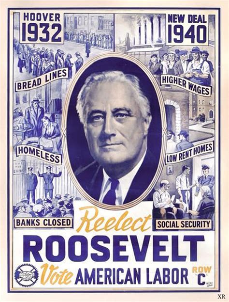 Vintage 1940s Us Roosevelt Presidential Election Poster Etsy Uk