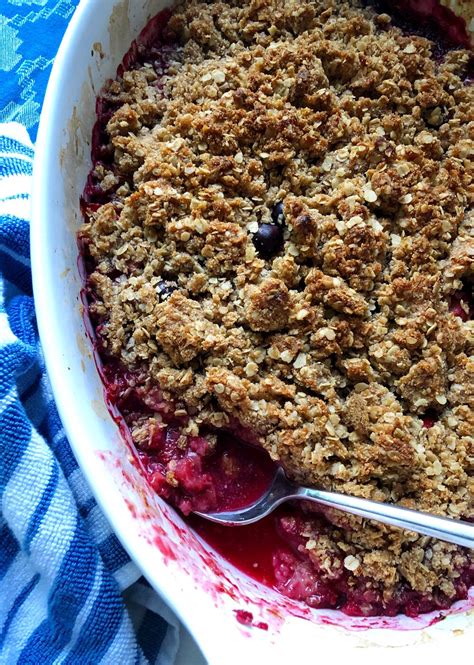 Rhubarb And Mixed Berry Crisp — The Salt And Stone