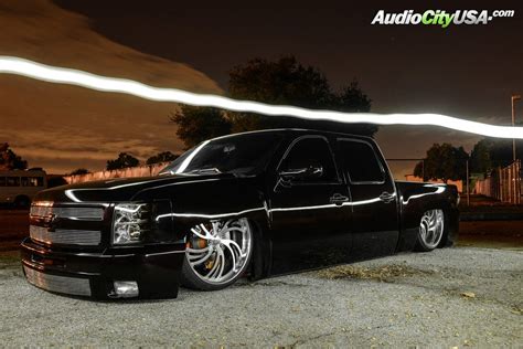 Bagged Chevy Silverado 26 Intro Wheels Valleys Brush Face With