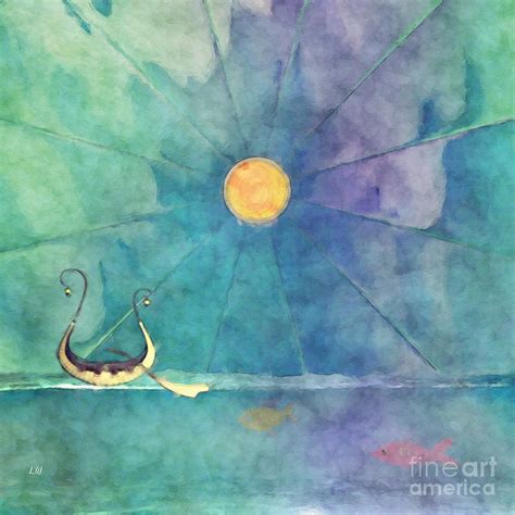 Whimsical Seascape Abstract Painting Ocean Venture By L Wright Painting