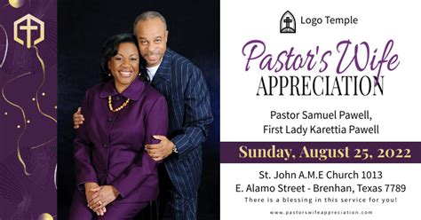 Church Pastors Wife Appreciation Day Banner Template Postermywall