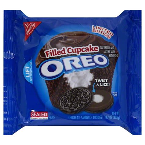 Nabisco Oreo Filled Cupcake Chocolate Sandwich Cookies 107 Oz