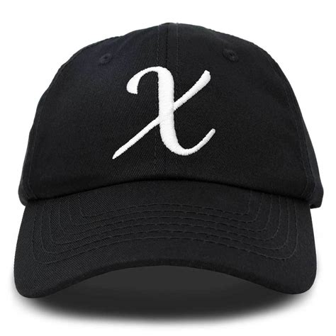 Dalix Initial Hat Letter X Womens Baseball Cap Monogram Cursive
