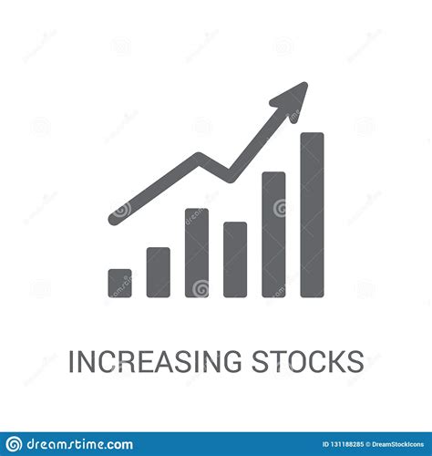 Increasing Stocks Icon On White Background Simple Element Illustration
