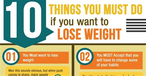 10 Things You Must Do If You Want To Lose Weight Infographics Free