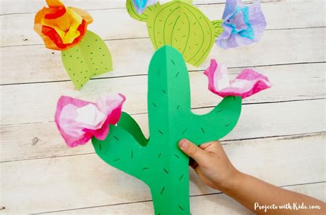 Fun 3d Cactus Paper Craft Kids Can Make Projects With Kids