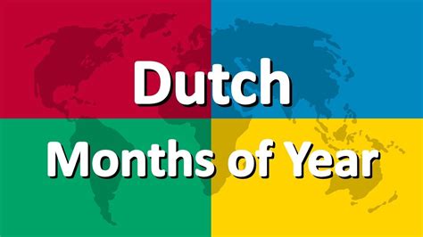 Learn Dutch Part 2 Months Of The Year Youtube