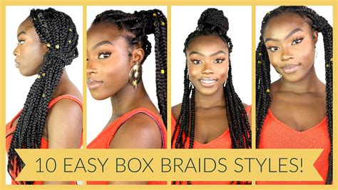 Different types of hair braid styles and beautiful braids for kids, short hard, long hair, or hair to the blending a fishtail braid into your low bun can give you a quick pop of flair. Box Braids II 10 QUICK AND EASY styles ! - YouTube