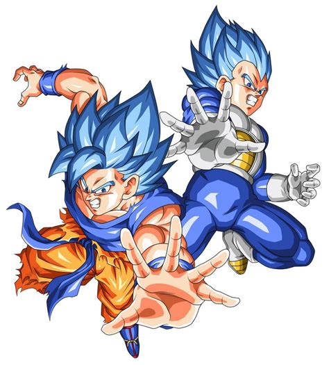 Goku And Vegeta Super Saiyajin Blue By Arbiter720 On Deviantart Son