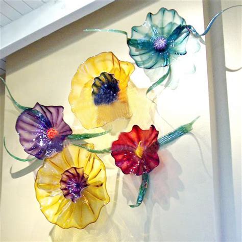 100 Hand Blown Murano Glass Hanging Plates Wall Art Dale Chihuly Style Borosilicate Glass Art