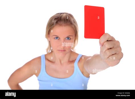 Red Card Stock Photo Alamy