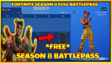 Fortnite Season 8 Full Battle Pass And Season 8 Skins Fortnite Season 8