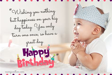 106 Wonderful 1st Birthday Wishes And Messages For Babies Momjunction