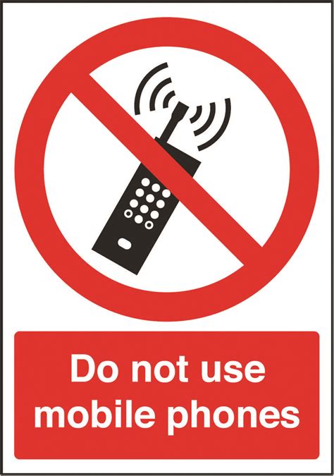 Do Not Use Mobile Phones Sign Beaverswood Identification Solutions