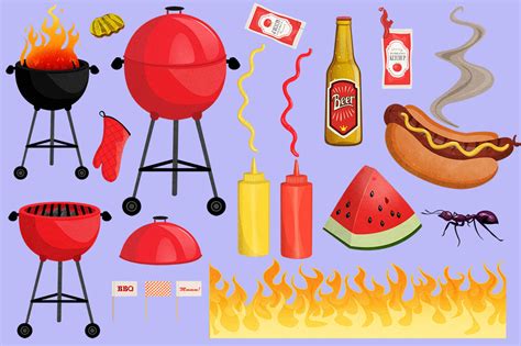 Bbq Cookout Clip Art Graphics By Dapper Dudell Thehungryjpeg