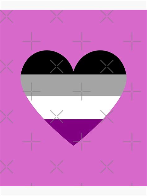L Mina Met Lica Colores De La Bandera Asexual En Forma De Coraz N Mes Del Orgullo De