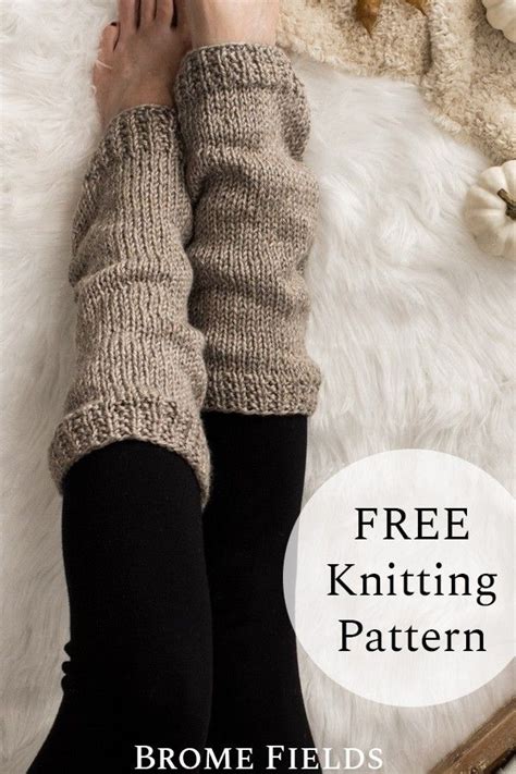 Grab This Free Leg Warmer Knitting Pattern Its Knit In The Round In The Magic Loop Method