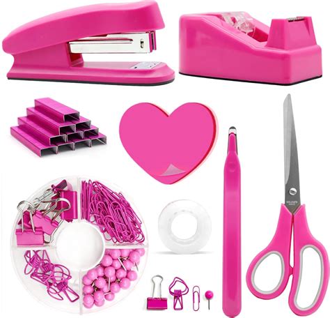 Hot Pink Office Supplies Hot Pink Desk Accessories Stapler And Tape