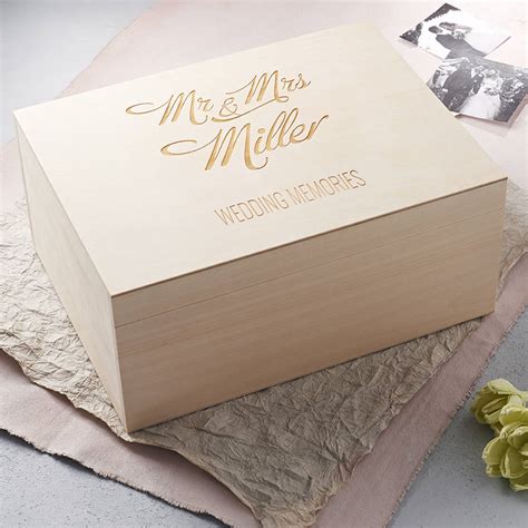 Large Personalised Elegant Wedding Keepsake Box By Sophia Victoria Joy