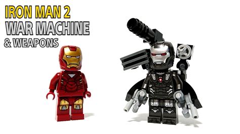 Lego Iron Man 2 War Machine Minifigure And Weapons Moc Youtube