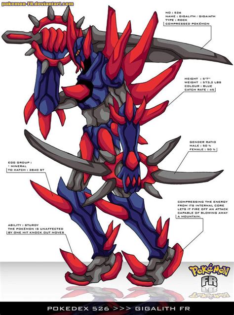Pokedex 526 Gigalith Fr By Frbrothers86 On Deviantart Pokemon