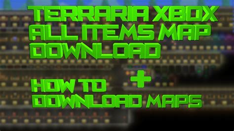 Terraria Xbox All Items Map How To Download Maps Youtube