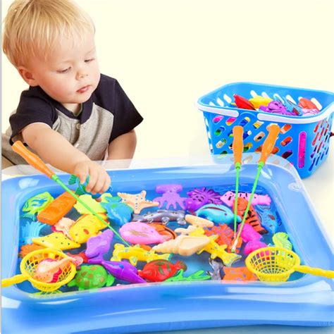 Baby Bath Toys Magnetic Fishing Toy Set 39pcsset Baby Bath Toys