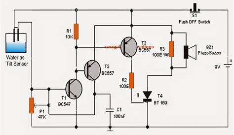 Simplest Tilt Sensor Switch Circuit | Circuit Diagram Centre