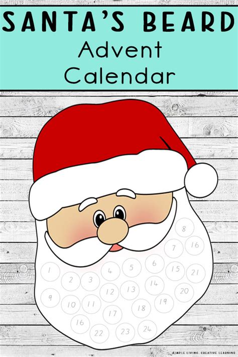 Free Printable Santa Advent Calendar Printable Printable Templates