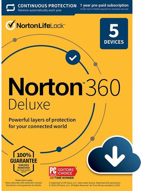 Norton 360 Deluxe 2021 Antivirus Software For 5 Devices Dealwiki