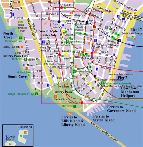 Map Of Lower Manhattan New York City - Pooh Ulrika