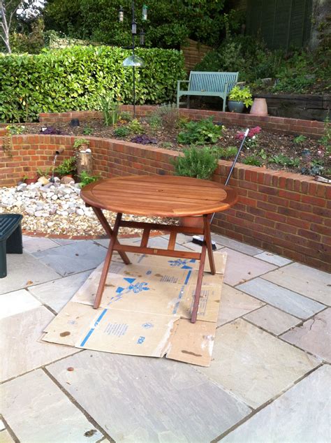 Treated The Patio Furniture With Teak Oil Before The Winter Sets In