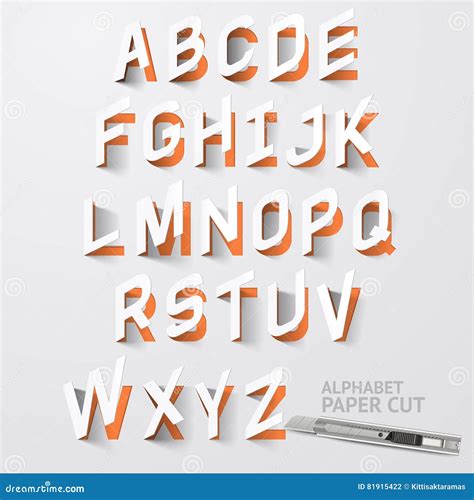 Alphabet Cut Out Of Paper Vector Illustration 16002488