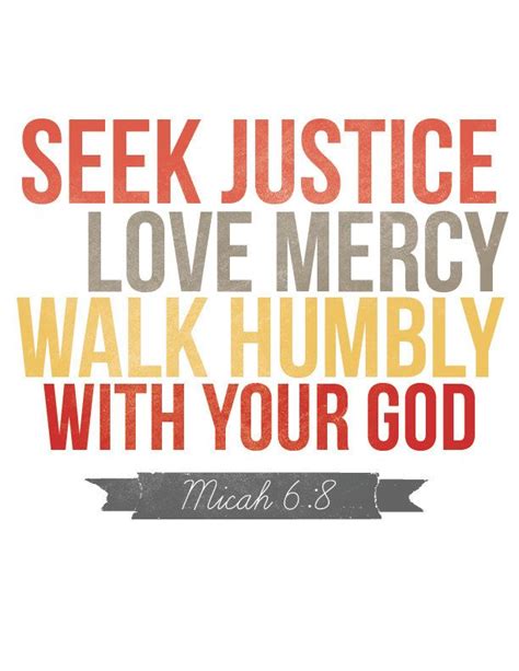 Seek Justice Love Mercy 8x10 Digital File 800 Via Etsy Walk