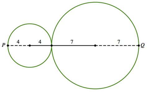 Two Spheres One With Radius 7 And One With Radius 4 Are Tangent To