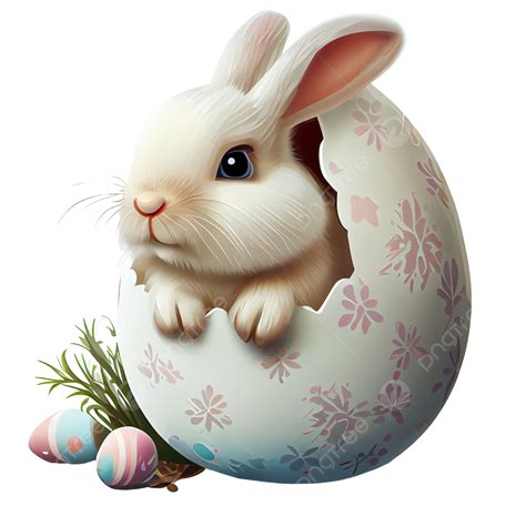Easter Bunny With A Cracked Egg Easter Bunny Easter Day Png