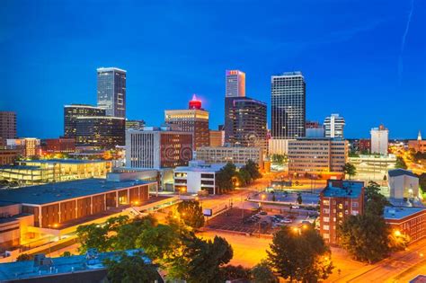 Tulsa Oklahoma Usa Downtown City Skyline Stock Image Image Of Place