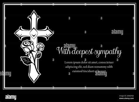 Deepest Sympathy Card Stock Vector Images Alamy